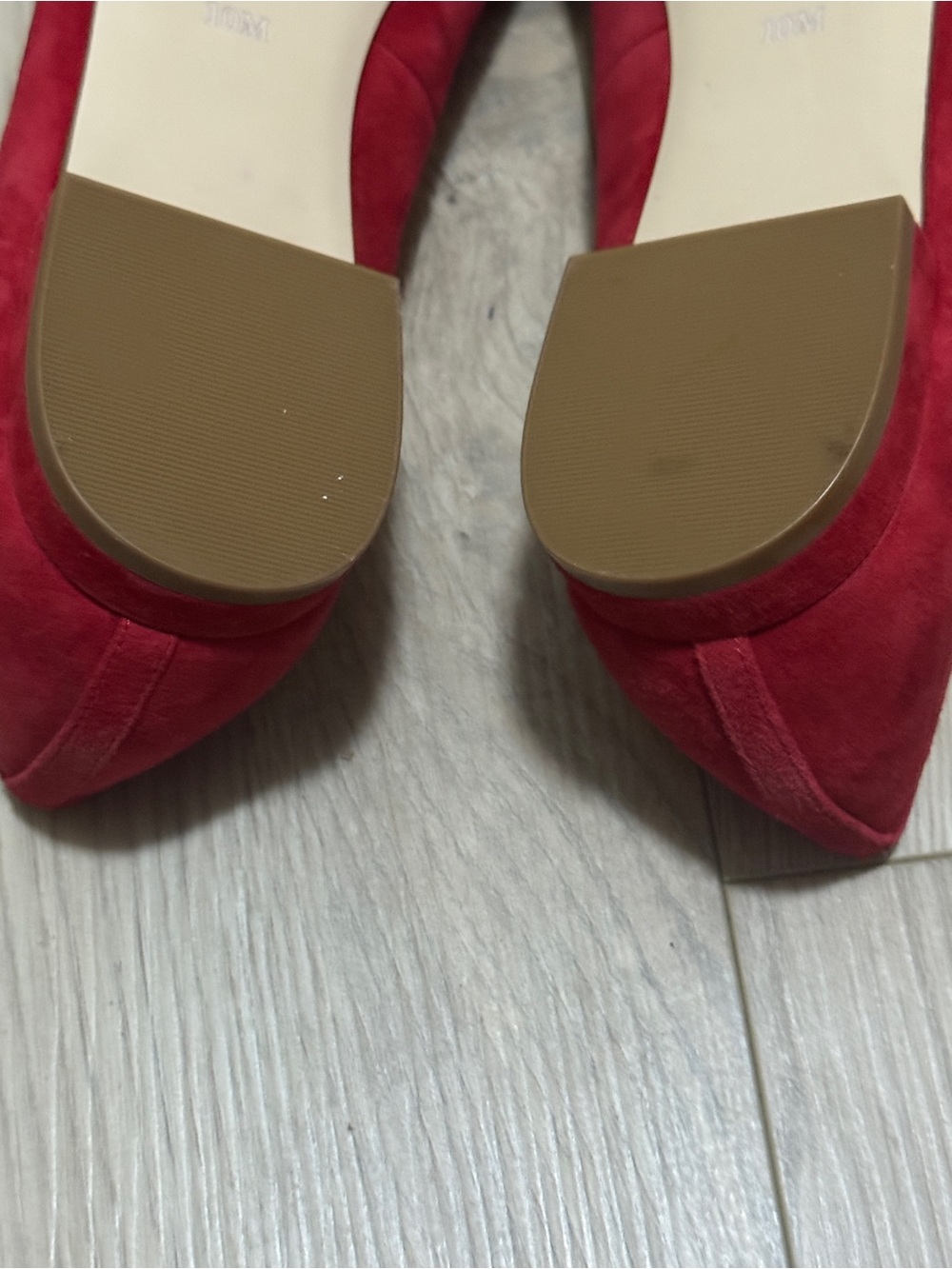 Talbots Vibrant Red Suede Edison Bow-Detail Women's Flats Sz. 10M - Picture 6 of 7